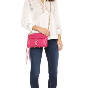 Women's Pink Mini Mac Cross Body Bag - Bright Fuchsia